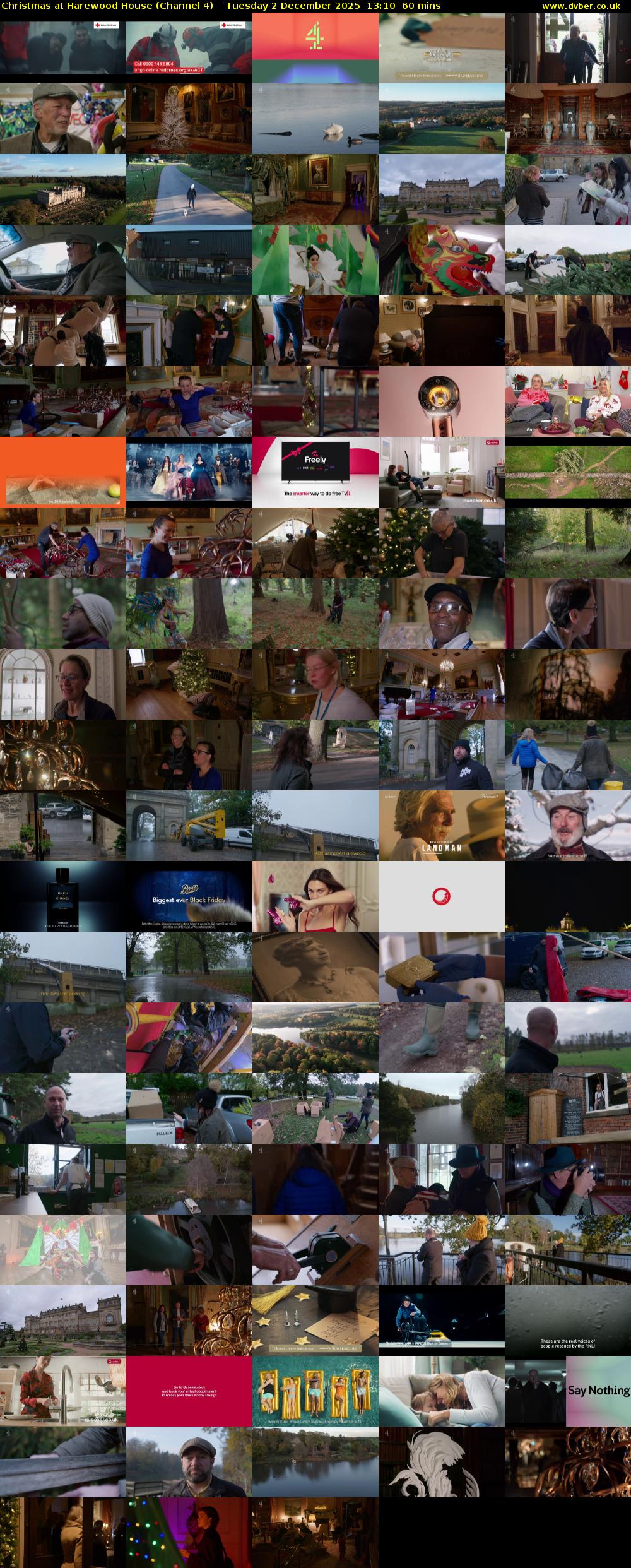 Christmas at Harewood House (Channel 4) Tuesday 2 December 2025 13:10 - 14:10