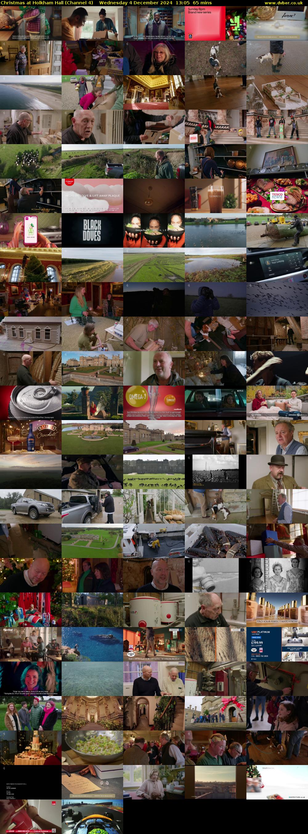 Christmas at Holkham Hall (Channel 4) Wednesday 4 December 2024 13:05 - 14:10
