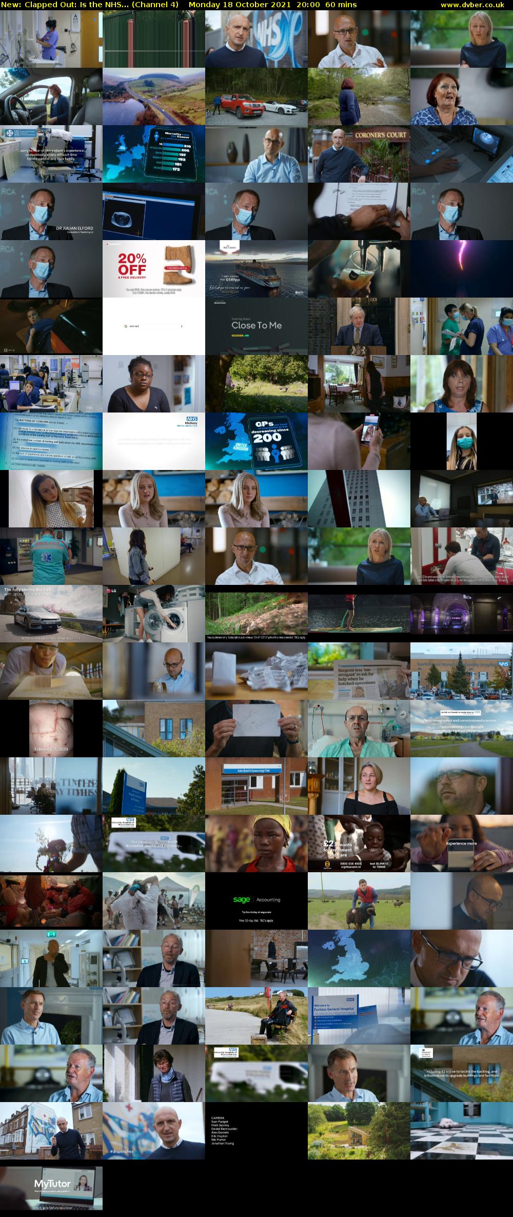 Clapped Out: Is the NHS... (Channel 4) Monday 18 October 2021 20:00 - 21:00