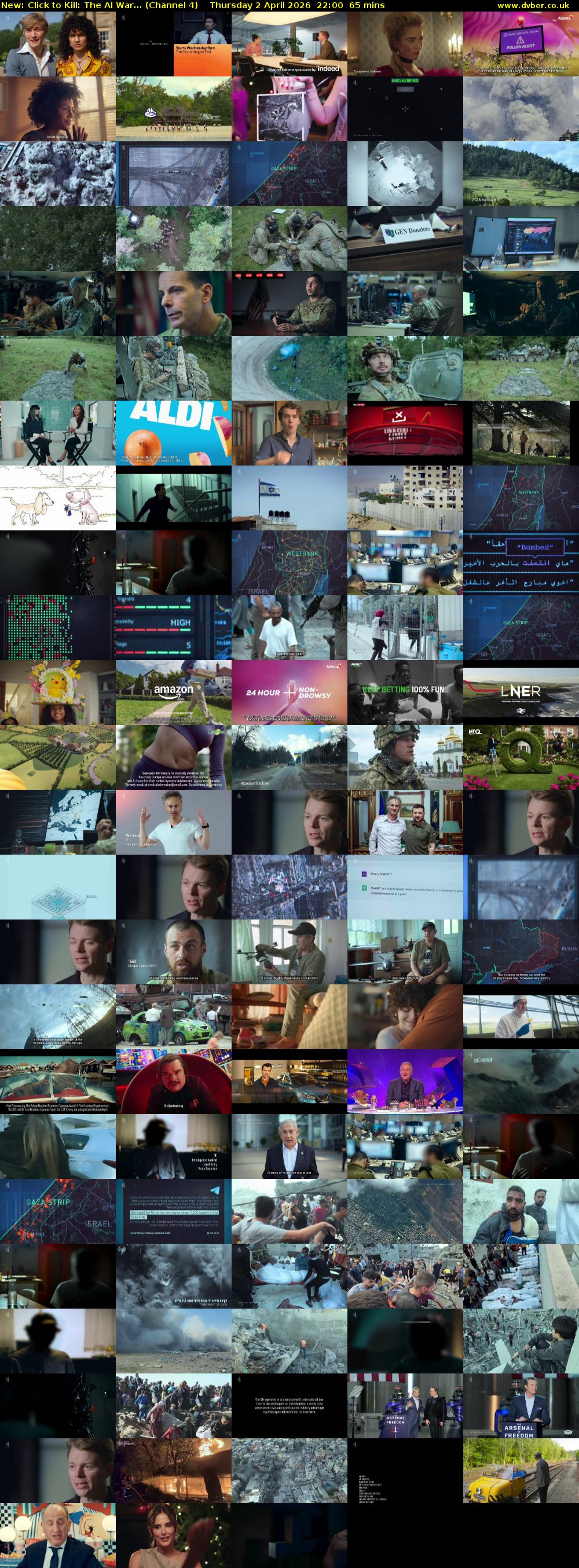 Click to Kill: The AI War... (Channel 4) Thursday 2 April 2026 22:00 - 23:05