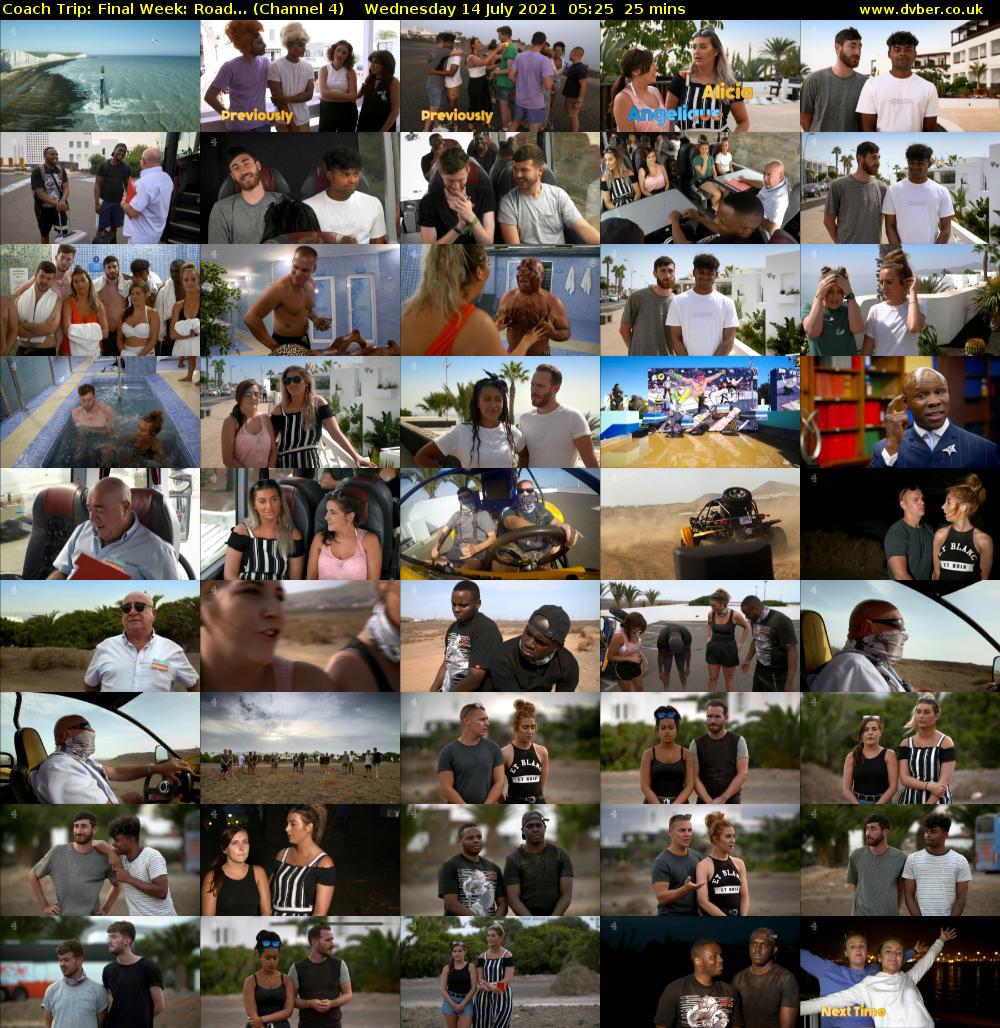 Coach Trip: Final Week: Road... (Channel 4) Wednesday 14 July 2021 05:25 - 05:50