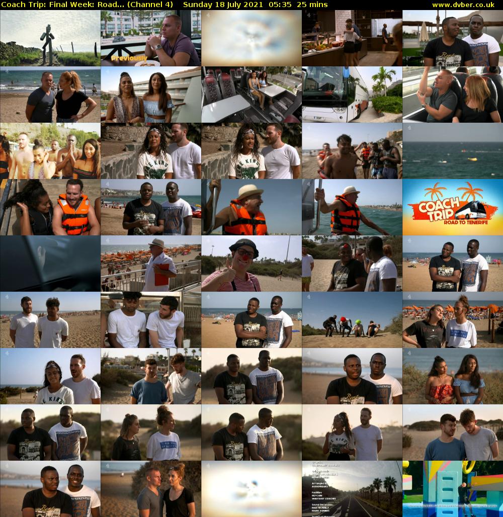 Coach Trip: Final Week: Road... (Channel 4) Sunday 18 July 2021 05:35 - 06:00