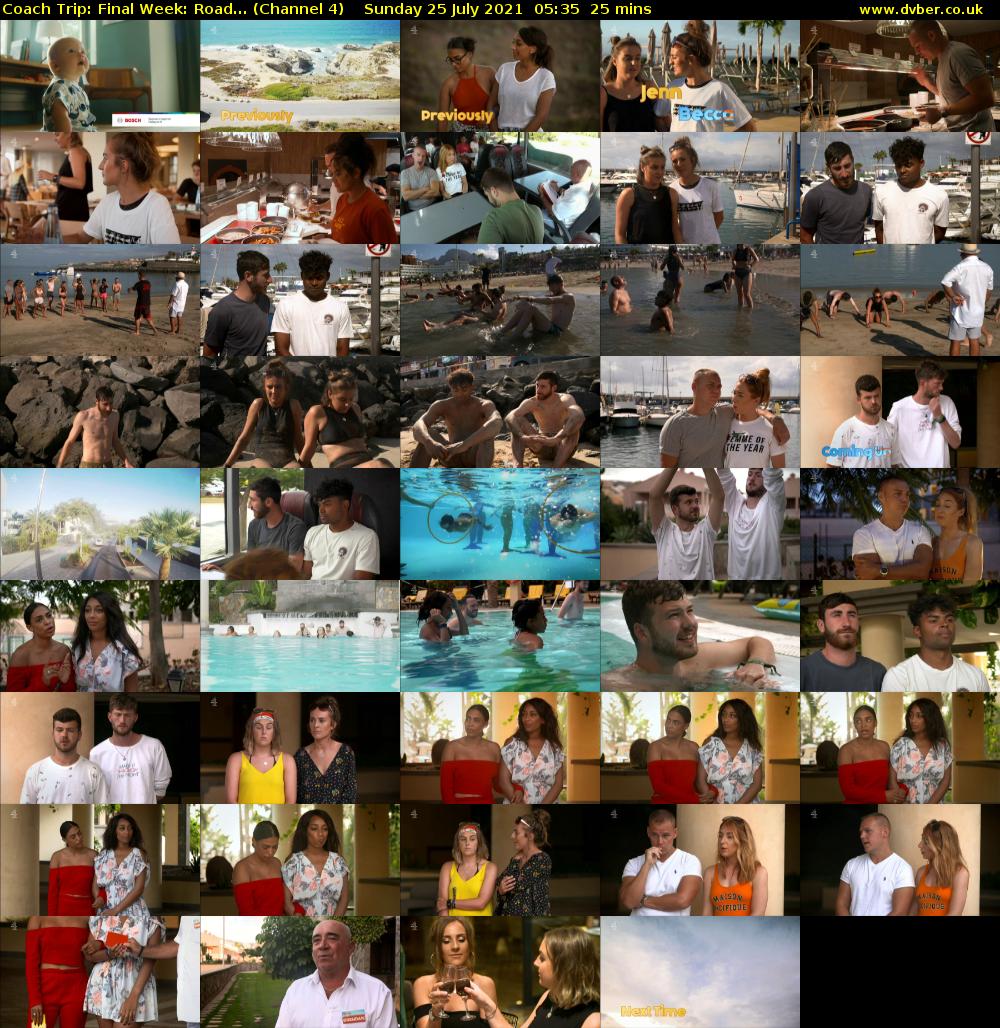 Coach Trip: Final Week: Road... (Channel 4) Sunday 25 July 2021 05:35 - 06:00