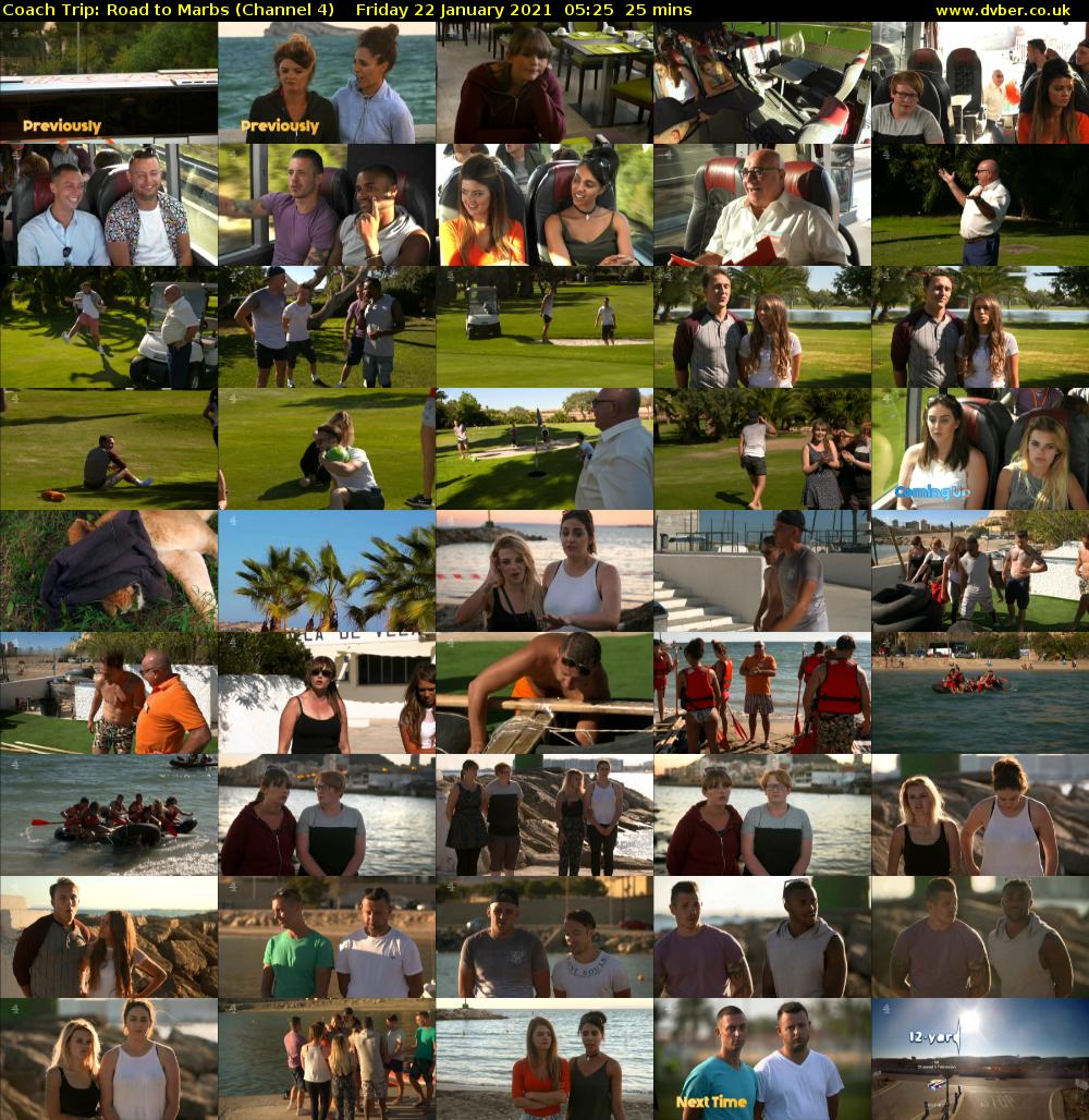 Coach Trip: Road to Marbs (Channel 4) Friday 22 January 2021 05:25 - 05:50