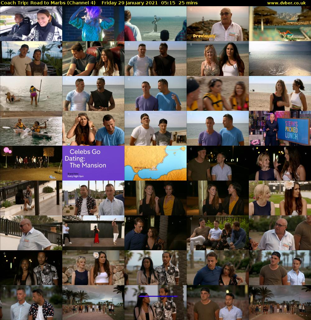 Coach Trip: Road to Marbs (Channel 4) Friday 29 January 2021 05:15 - 05:40
