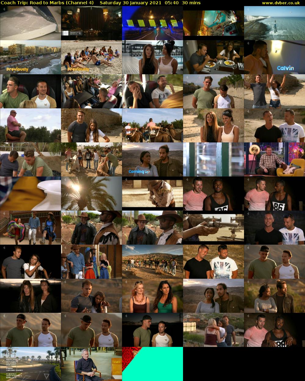 Coach Trip: Road to Marbs (Channel 4) Saturday 30 January 2021 05:40 - 06:10