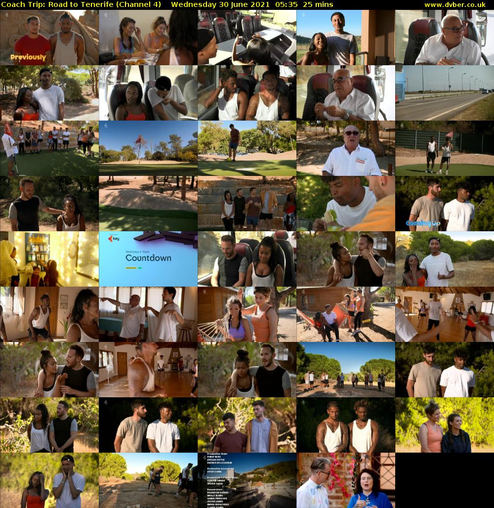 Coach Trip: Road to Tenerife (Channel 4) Wednesday 30 June 2021 05:35 - 06:00
