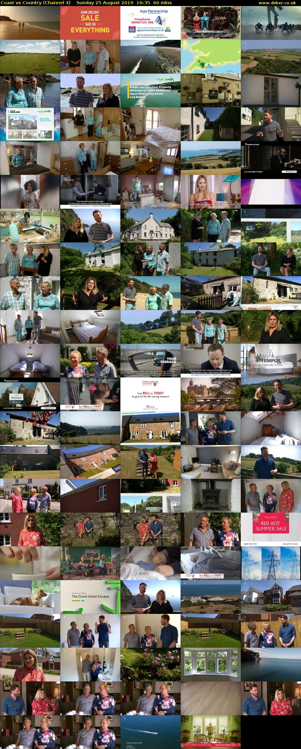 Coast vs Country (Channel 4) Sunday 25 August 2019 16:35 - 17:35