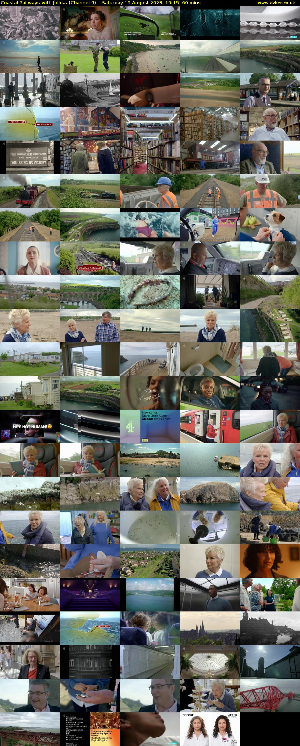 Coastal Railways with Julie... (Channel 4) Saturday 19 August 2023 19:15 - 20:15