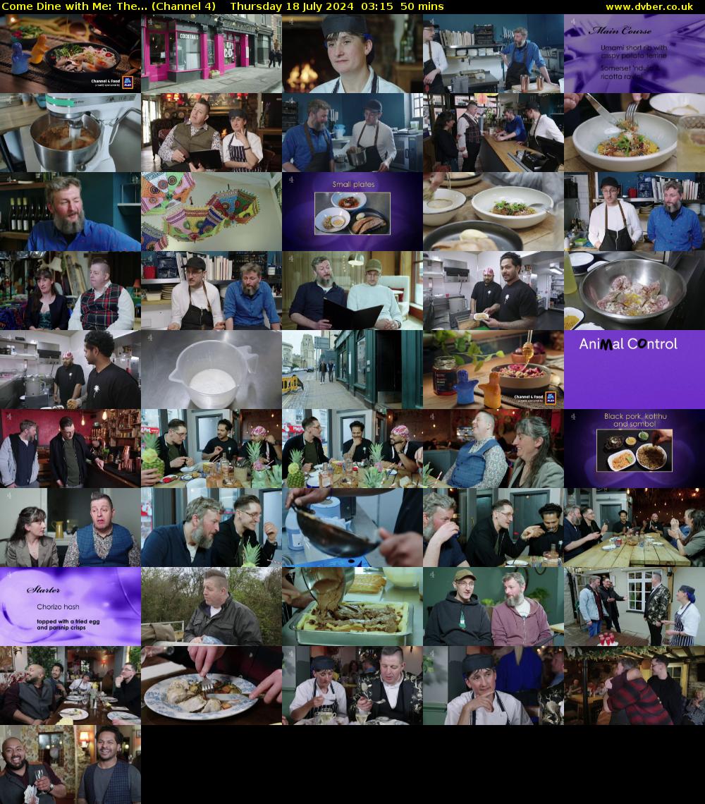 Come Dine with Me: The... (Channel 4) Thursday 18 July 2024 03:15 - 04:05