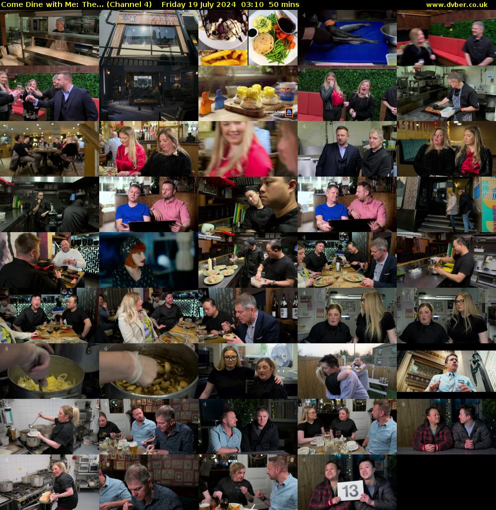 Come Dine with Me: The... (Channel 4) Friday 19 July 2024 03:10 - 04:00