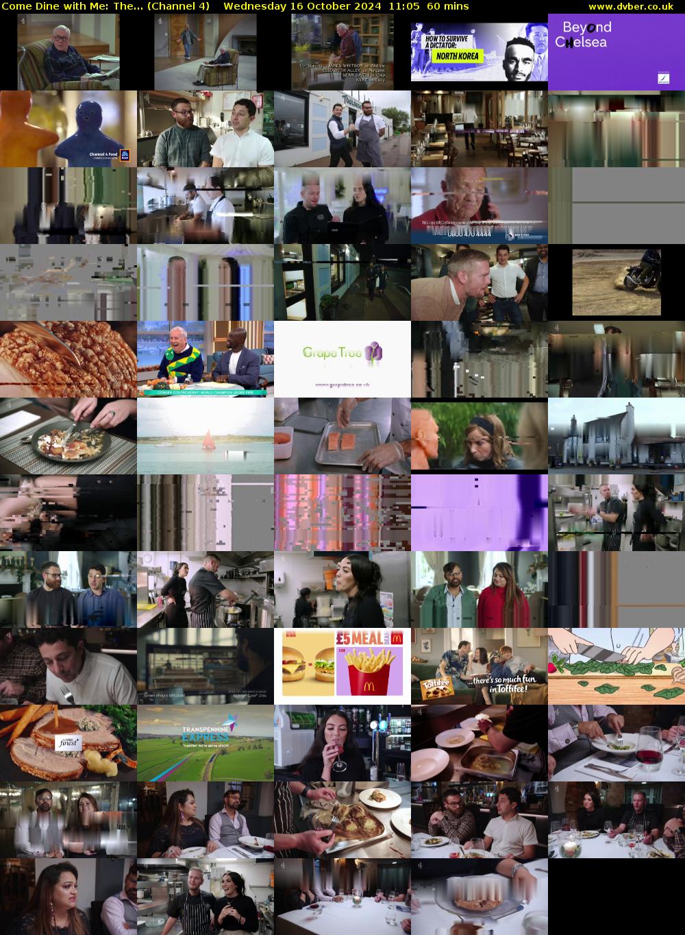 Come Dine with Me: The... (Channel 4) Wednesday 16 October 2024 11:05 - 12:05
