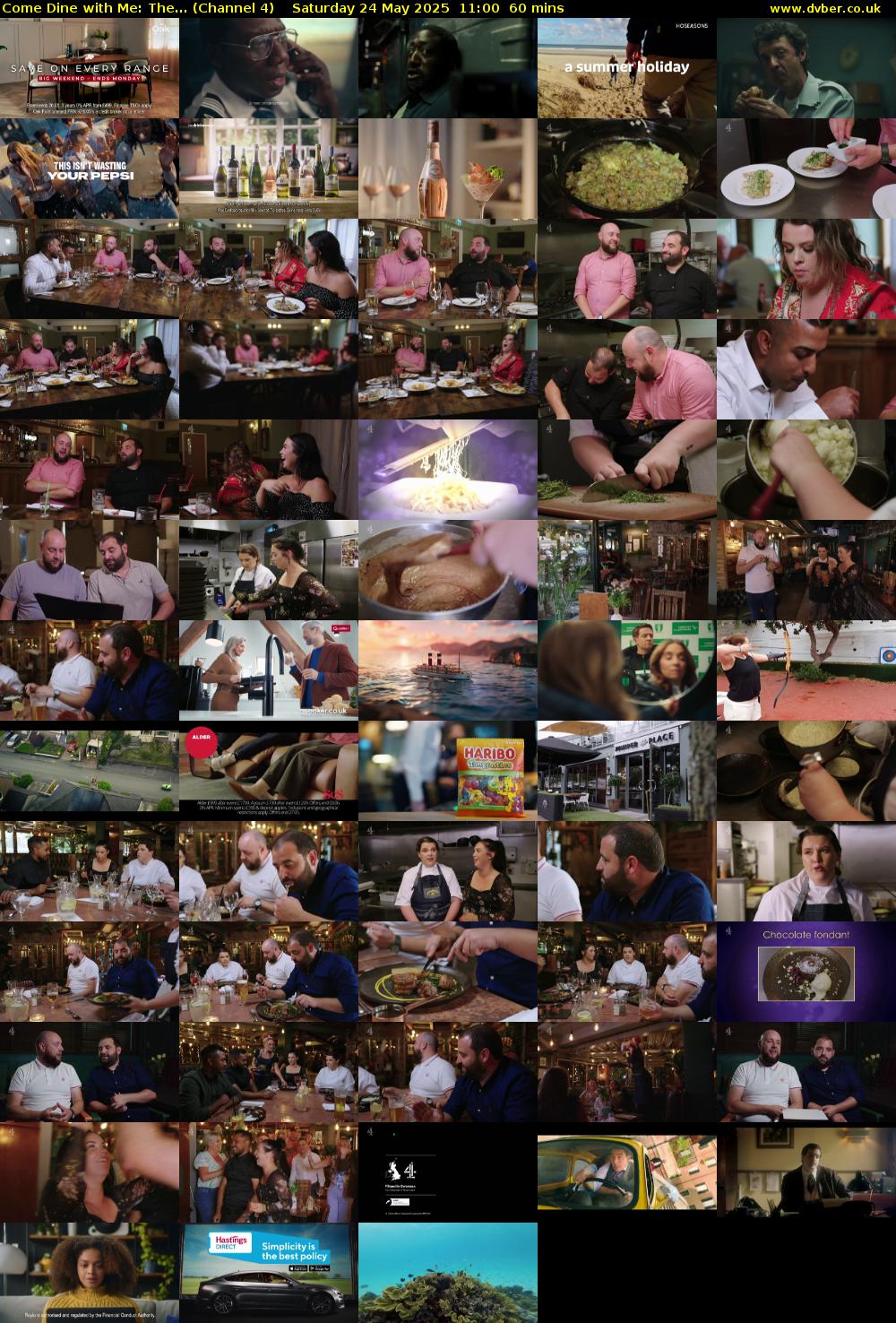 Come Dine with Me: The... (Channel 4) Saturday 24 May 2025 11:00 - 12:00