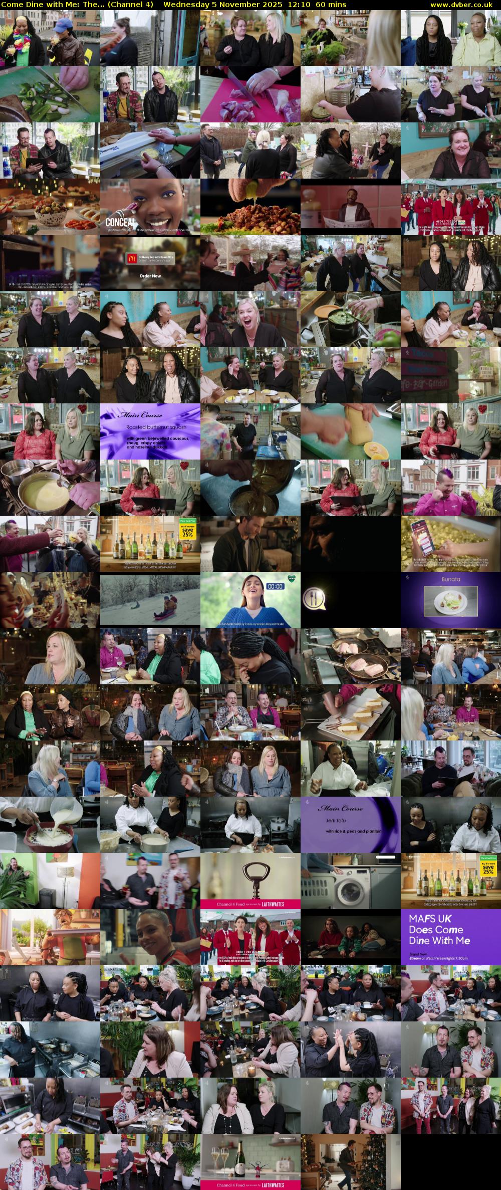 Come Dine with Me: The... (Channel 4) Wednesday 5 November 2025 12:10 - 13:10