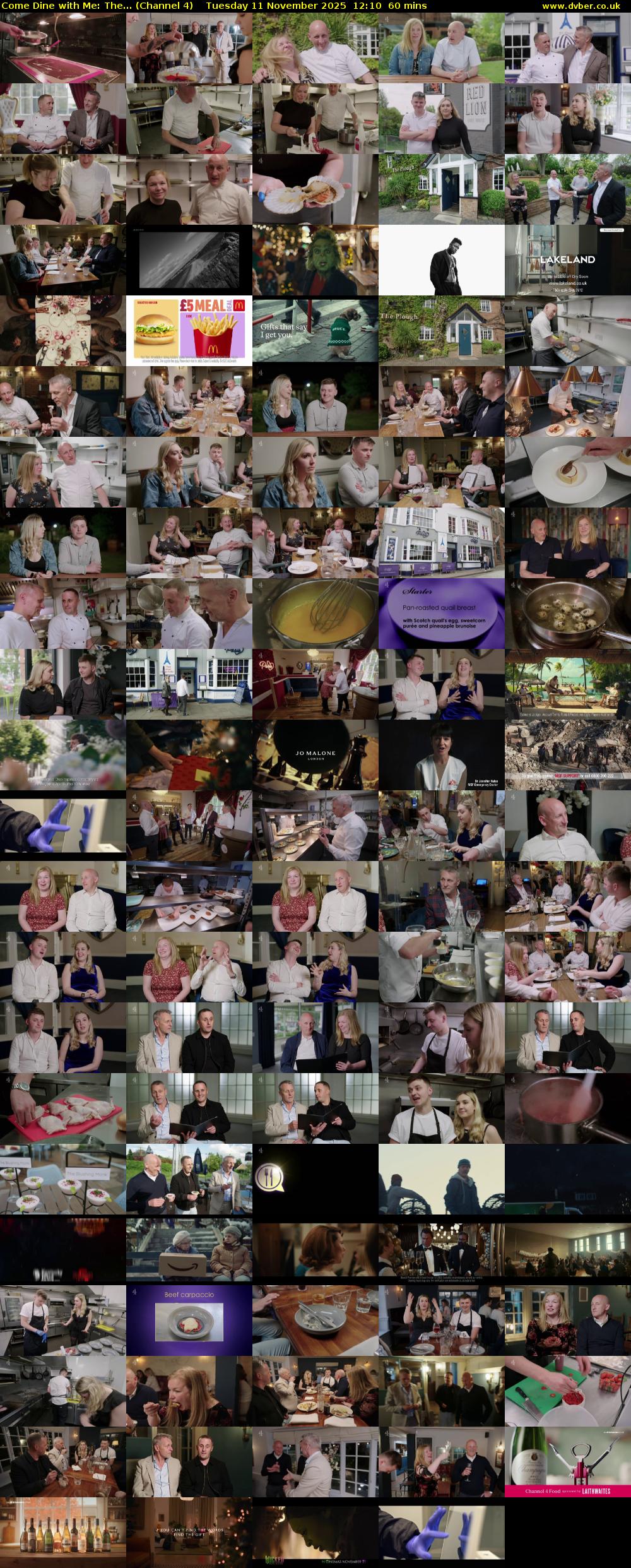 Come Dine with Me: The... (Channel 4) Tuesday 11 November 2025 12:10 - 13:10