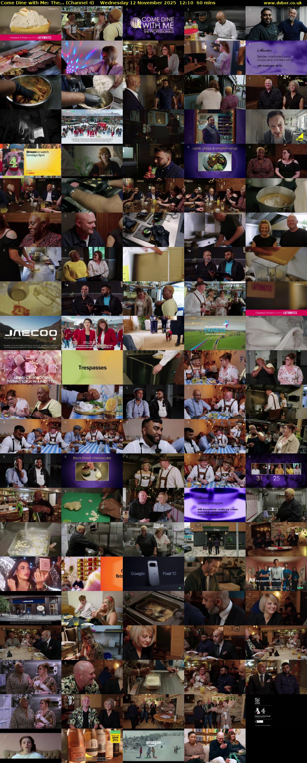 Come Dine with Me: The... (Channel 4) Wednesday 12 November 2025 12:10 - 13:10