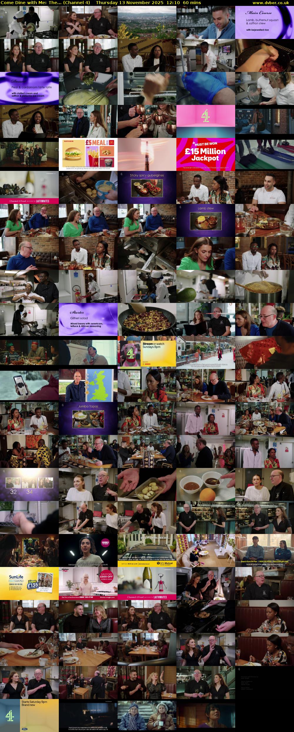 Come Dine with Me: The... (Channel 4) Thursday 13 November 2025 12:10 - 13:10