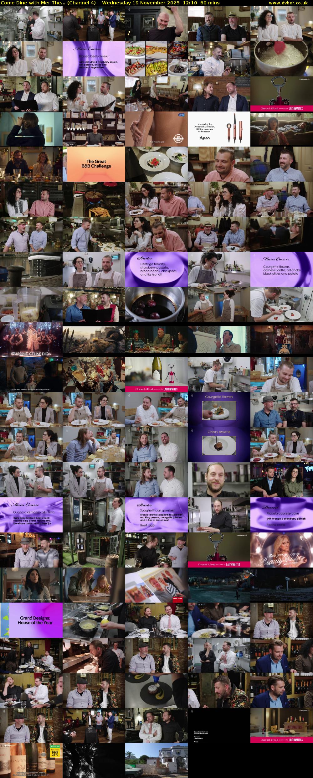 Come Dine with Me: The... (Channel 4) Wednesday 19 November 2025 12:10 - 13:10