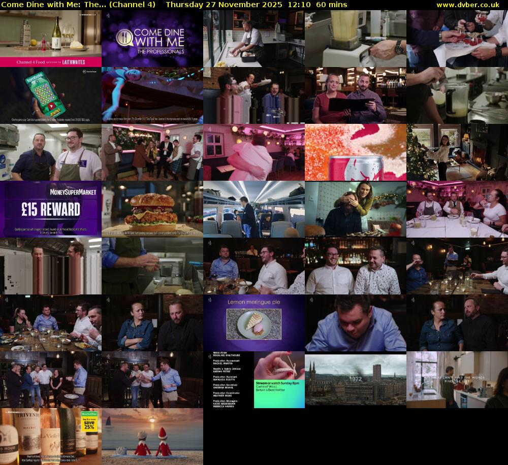 Come Dine with Me: The... (Channel 4) Thursday 27 November 2025 12:10 - 13:10