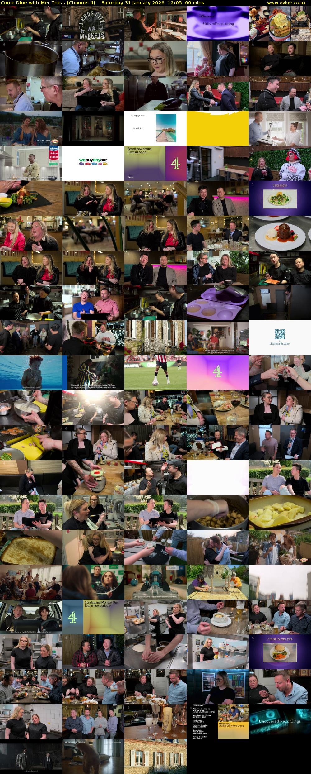Come Dine with Me: The... (Channel 4) Saturday 31 January 2026 12:05 - 13:05