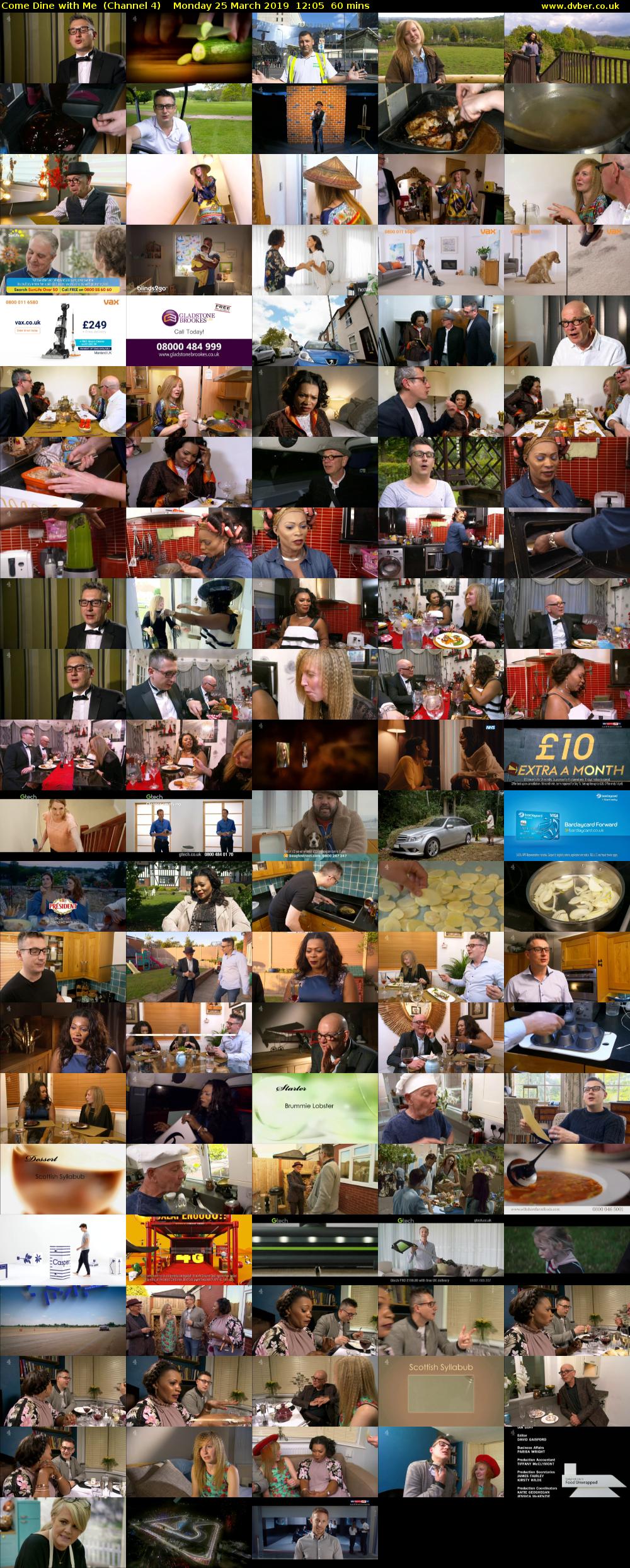 Come Dine with Me  (Channel 4) Monday 25 March 2019 12:05 - 13:05