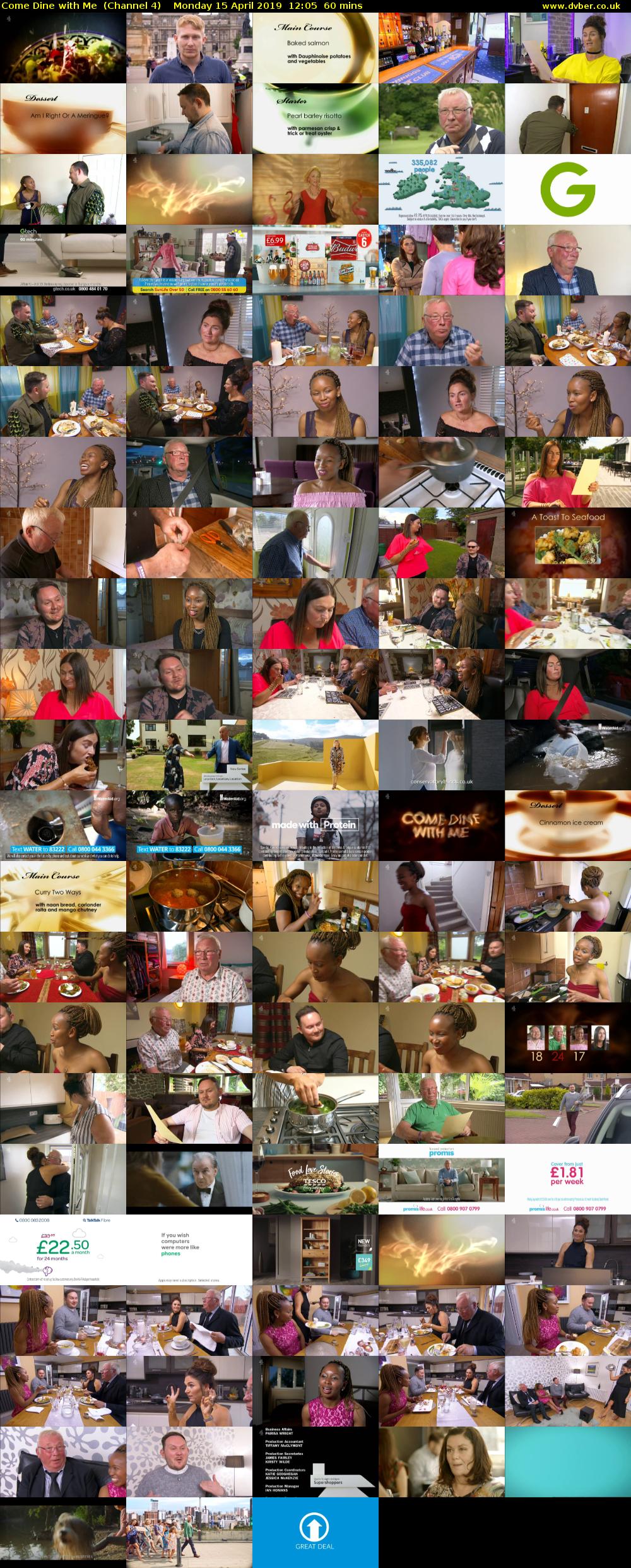 Come Dine with Me  (Channel 4) Monday 15 April 2019 12:05 - 13:05