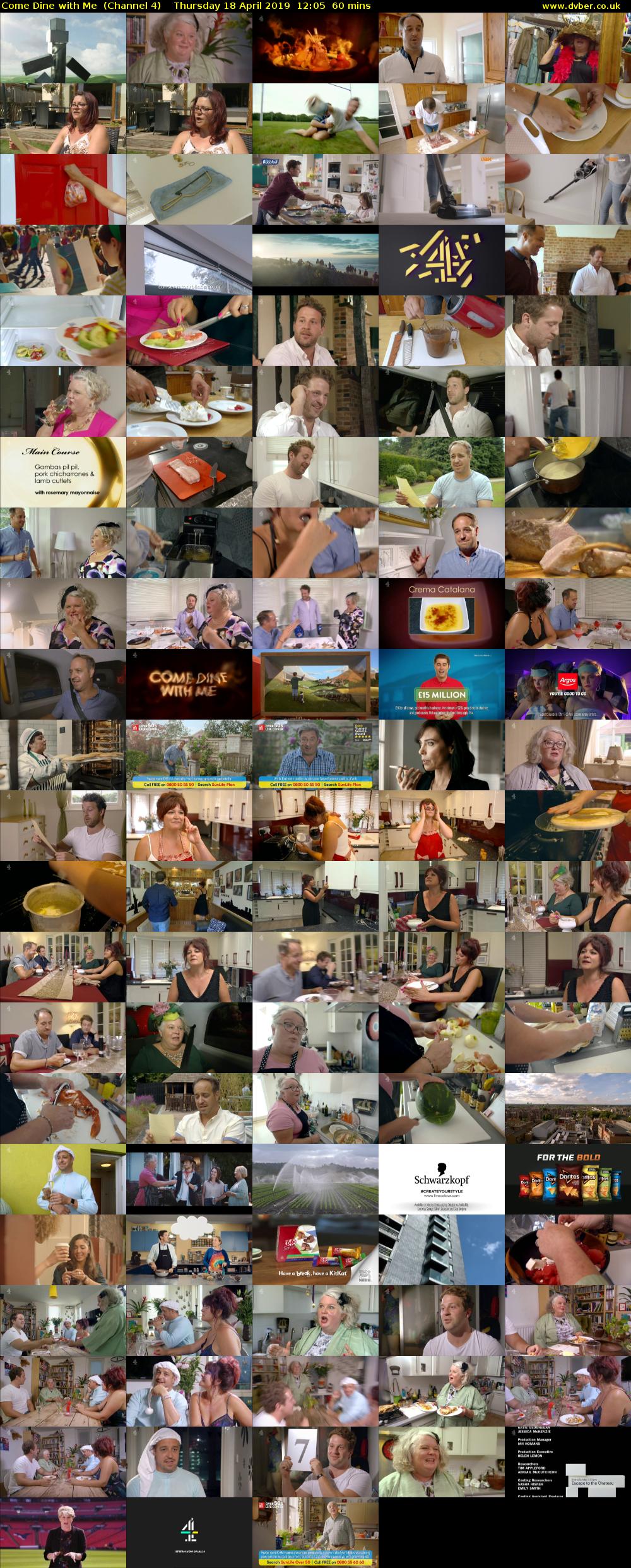 Come Dine with Me  (Channel 4) Thursday 18 April 2019 12:05 - 13:05