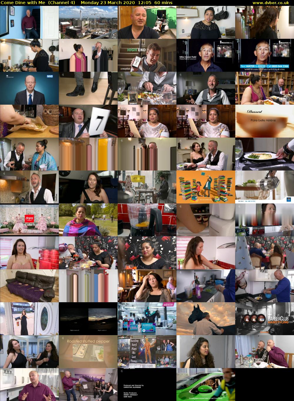 Come Dine with Me  (Channel 4) Monday 23 March 2020 12:05 - 13:05