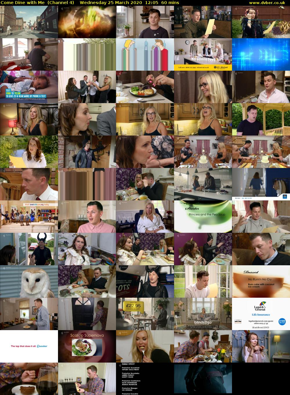 Come Dine with Me  (Channel 4) Wednesday 25 March 2020 12:05 - 13:05