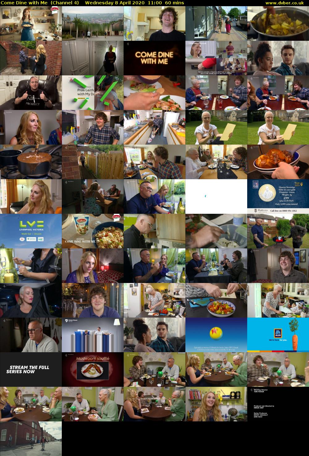 Come Dine with Me  (Channel 4) Wednesday 8 April 2020 11:00 - 12:00