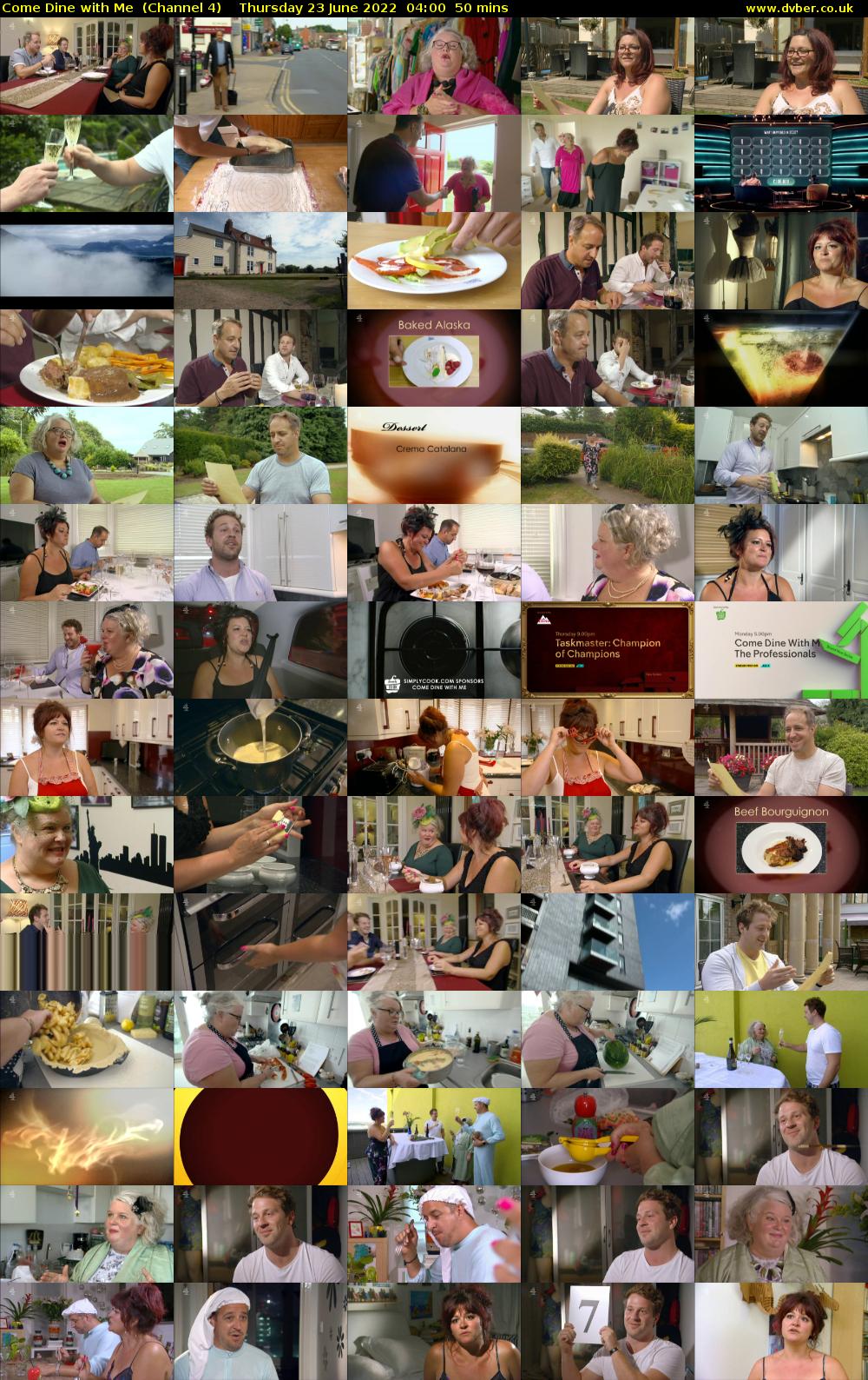 Come Dine with Me  (Channel 4) Thursday 23 June 2022 04:00 - 04:50