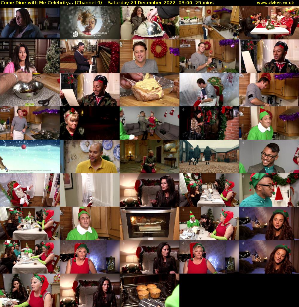 Come Dine with Me Celebrity... (Channel 4) Saturday 24 December 2022 03:00 - 03:25