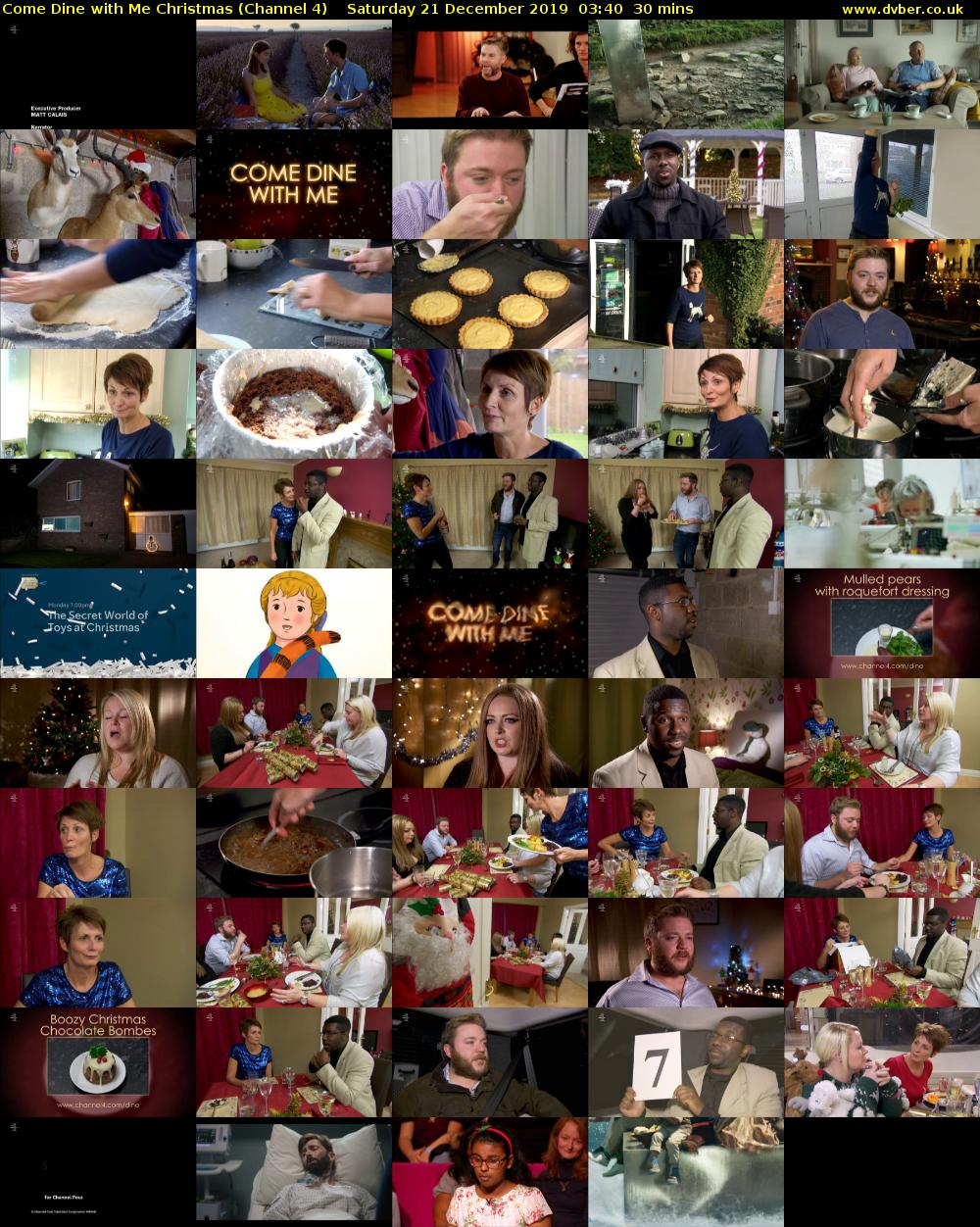 Come Dine with Me Christmas (Channel 4) Saturday 21 December 2019 03:40 - 04:10