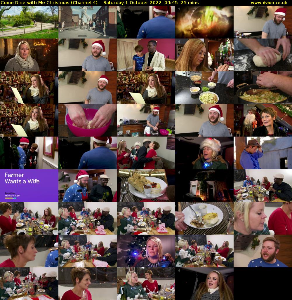 Come Dine with Me Christmas (Channel 4) Saturday 1 October 2022 04:45 - 05:10