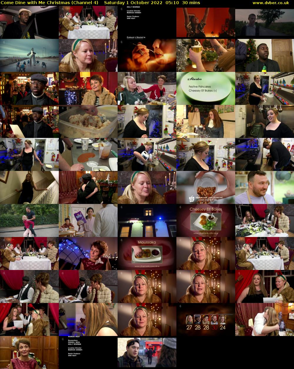 Come Dine with Me Christmas (Channel 4) Saturday 1 October 2022 05:10 - 05:40