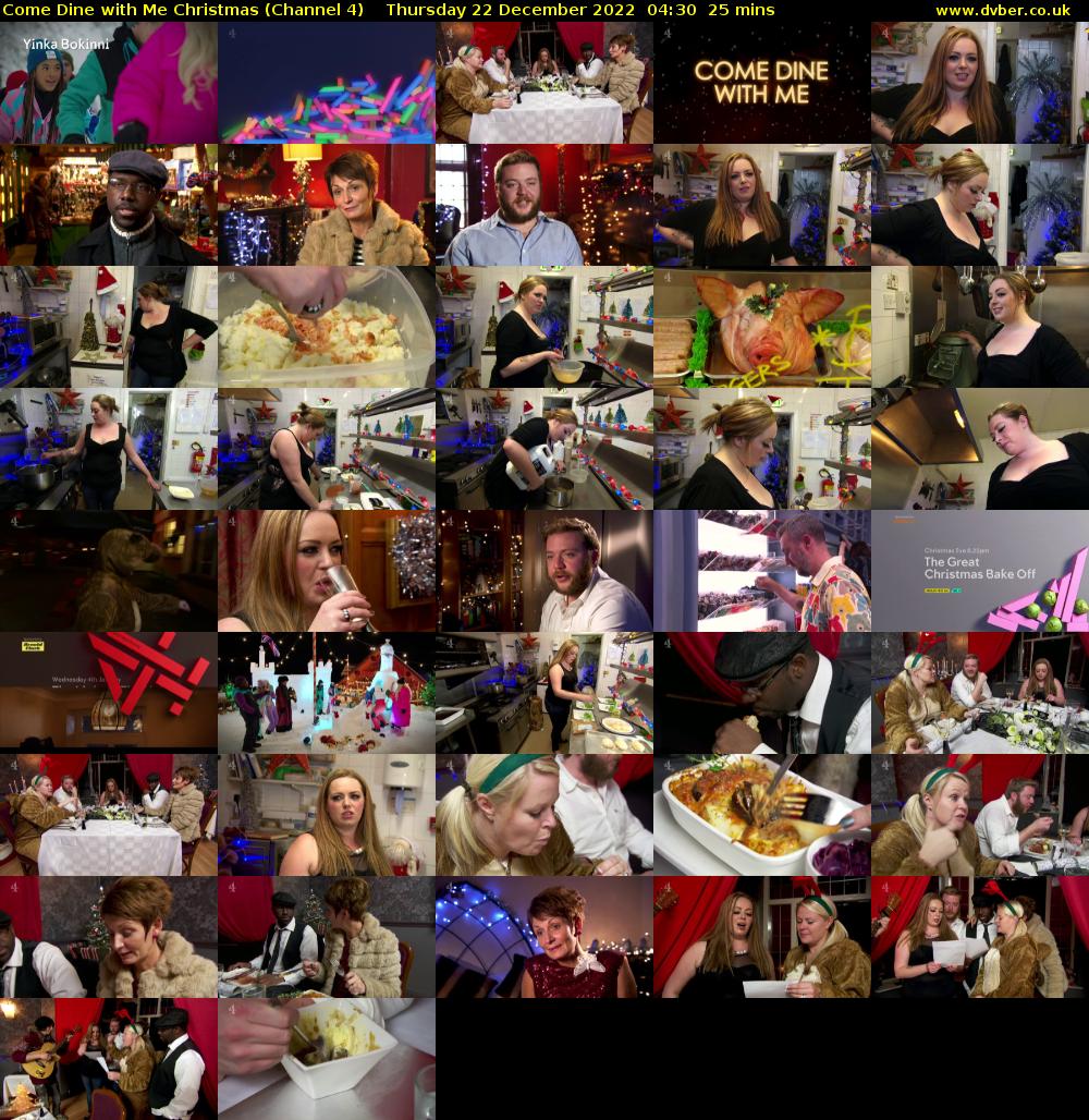 Come Dine with Me Christmas (Channel 4) Thursday 22 December 2022 04:30 - 04:55