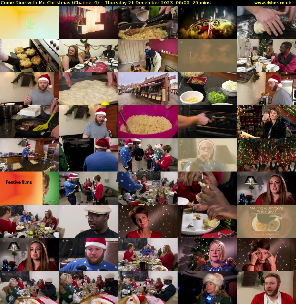 Come Dine with Me Christmas (Channel 4) Thursday 21 December 2023 06:00 - 06:25