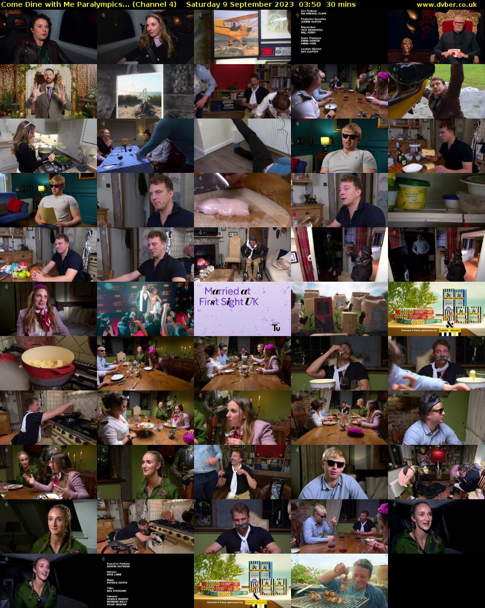 Come Dine with Me Paralympics... (Channel 4) Saturday 9 September 2023 03:50 - 04:20