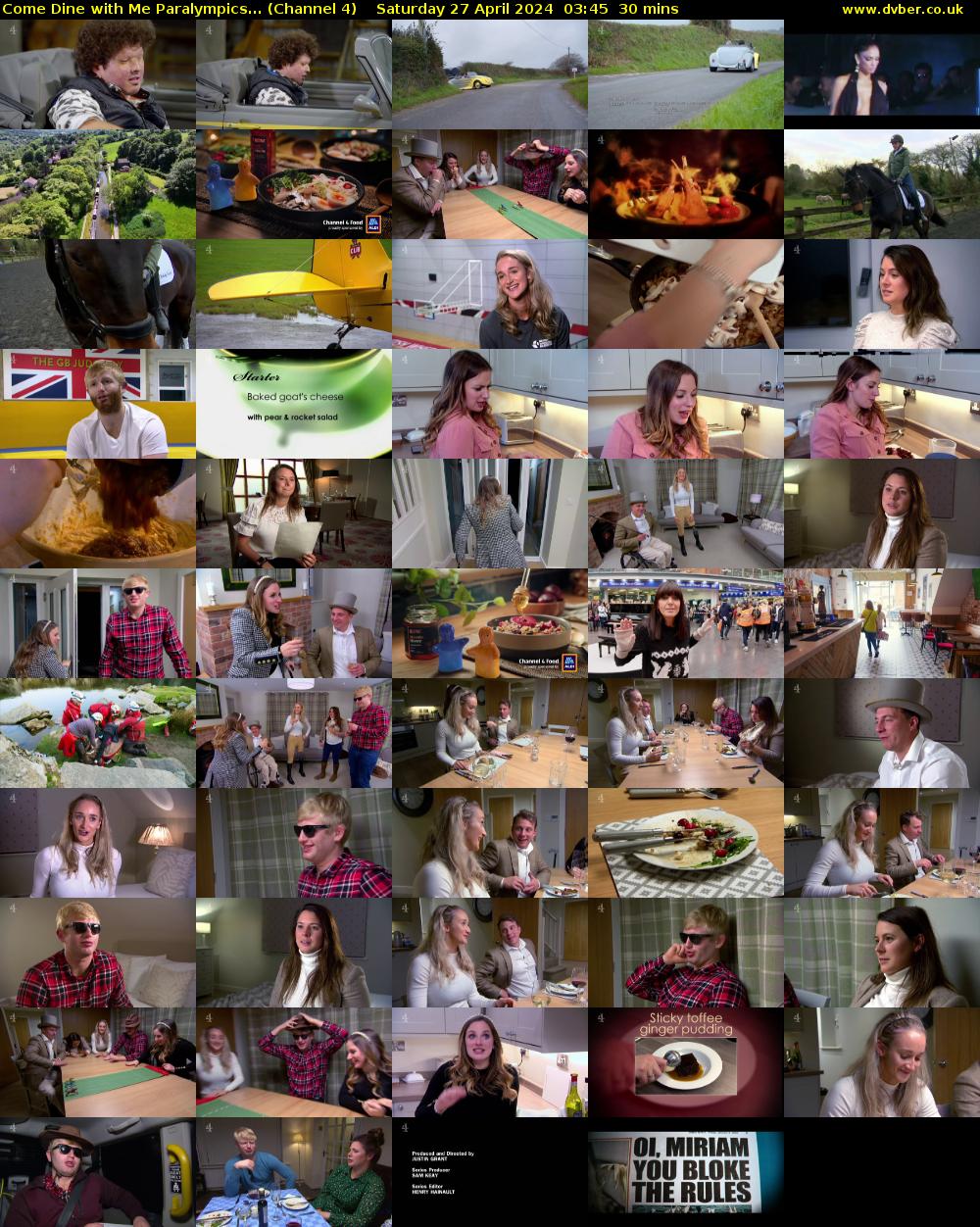Come Dine with Me Paralympics... (Channel 4) Saturday 27 April 2024 03:45 - 04:15