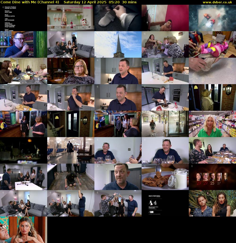 Come Dine with Me (Channel 4) Saturday 12 April 2025 05:20 - 05:50