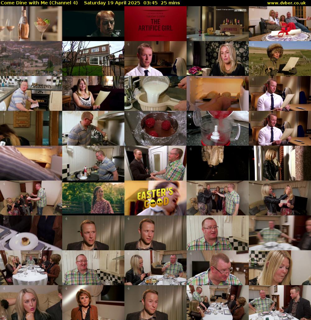 Come Dine with Me (Channel 4) Saturday 19 April 2025 03:45 - 04:10