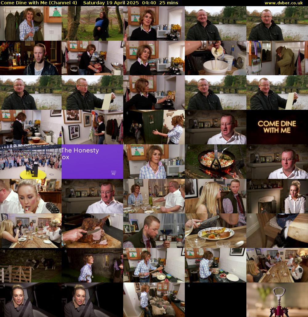 Come Dine with Me (Channel 4) Saturday 19 April 2025 04:40 - 05:05