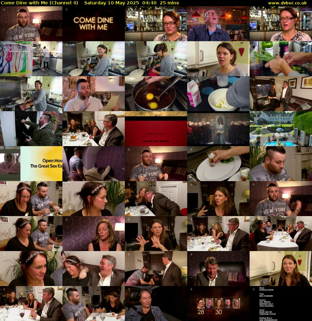 Come Dine with Me (Channel 4) Saturday 10 May 2025 04:40 - 05:05