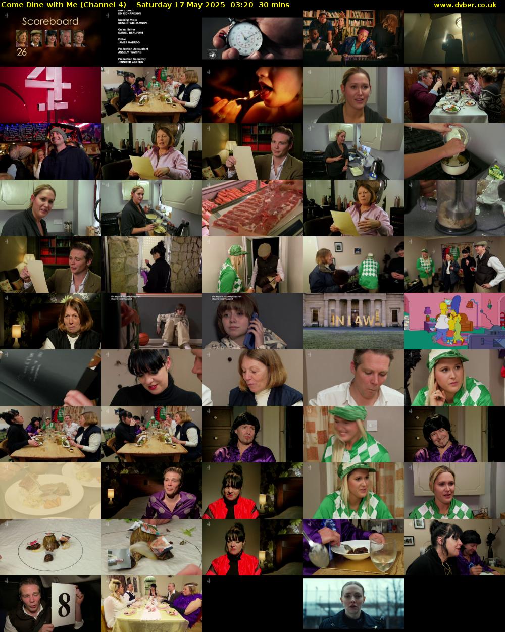 Come Dine with Me (Channel 4) Saturday 17 May 2025 03:20 - 03:50