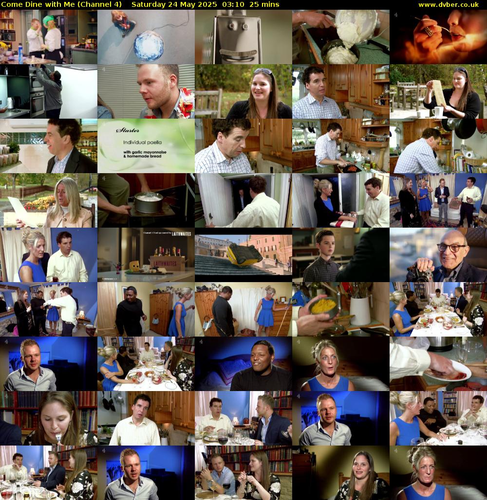 Come Dine with Me (Channel 4) Saturday 24 May 2025 03:10 - 03:35
