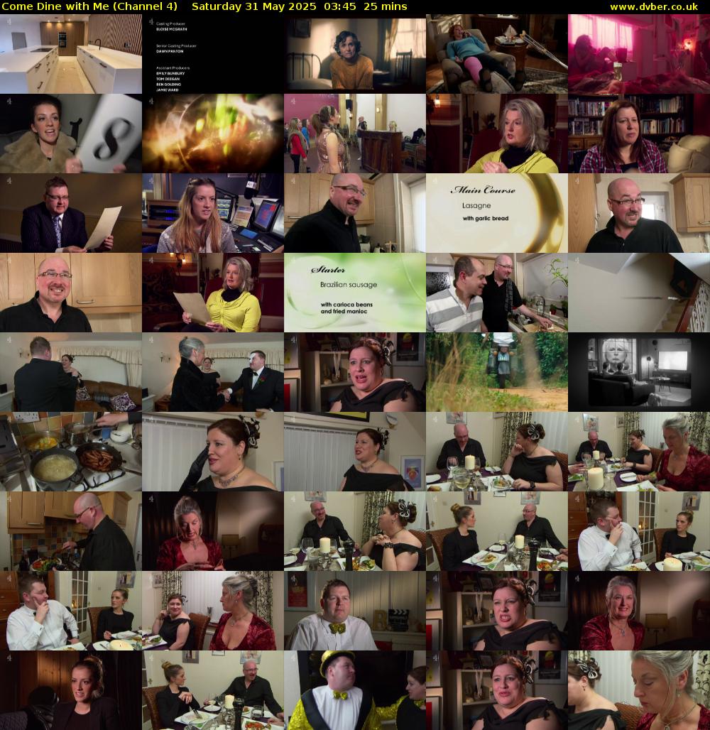 Come Dine with Me (Channel 4) Saturday 31 May 2025 03:45 - 04:10