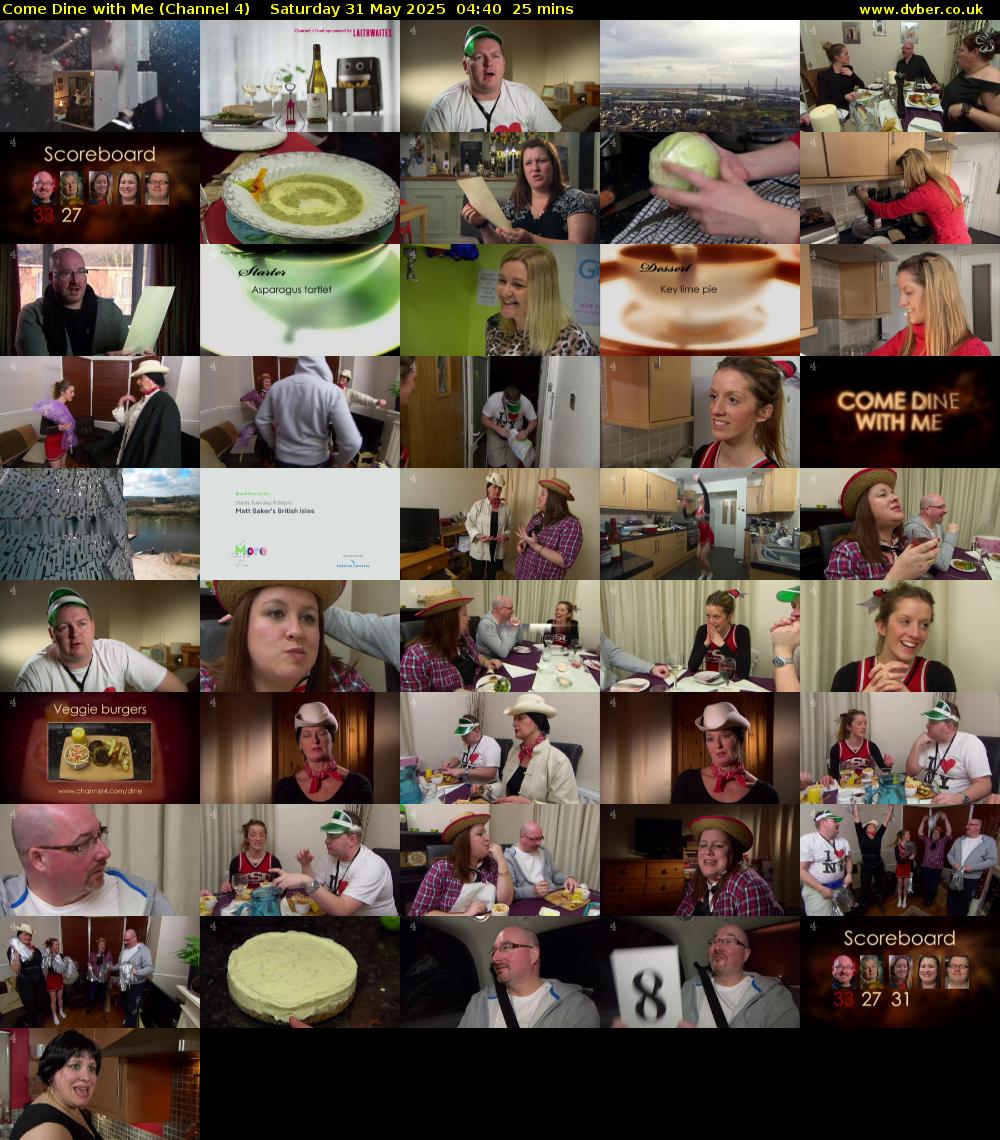 Come Dine with Me (Channel 4) Saturday 31 May 2025 04:40 - 05:05
