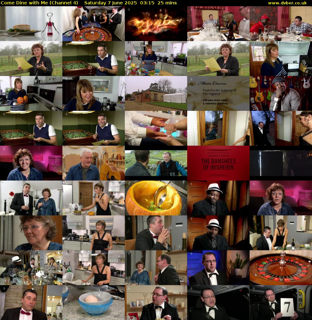 Come Dine with Me (Channel 4) Saturday 7 June 2025 03:15 - 03:40