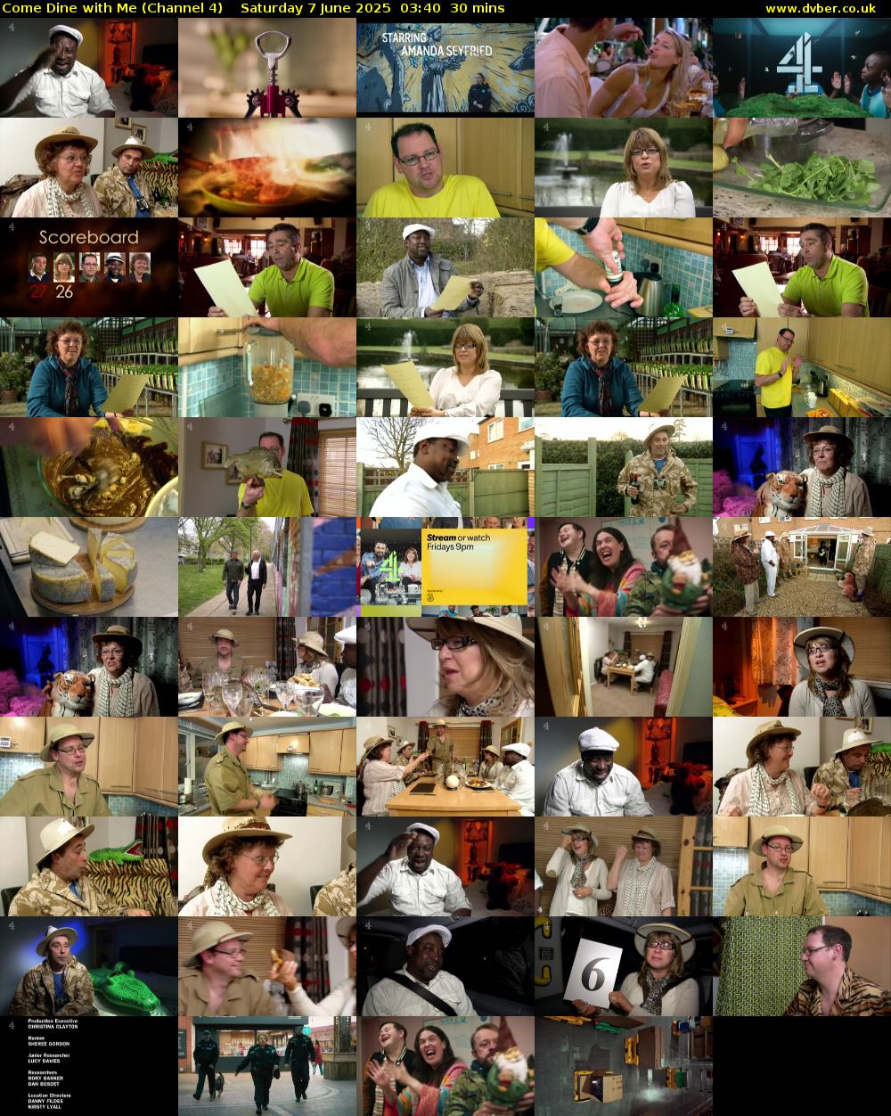 Come Dine with Me (Channel 4) Saturday 7 June 2025 03:40 - 04:10