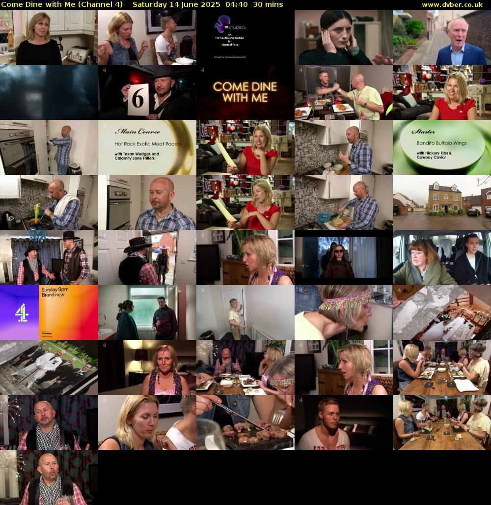 Come Dine with Me (Channel 4) Saturday 14 June 2025 04:40 - 05:10